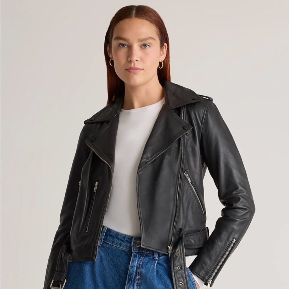 100% leather motorcycle jacket
